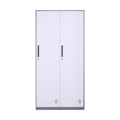 China Modern Attractive Staff Work Clothes Steel Box Locker Storage School Locker Cabinet 2 Door Locker for sale