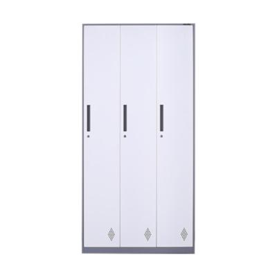 China Three Tier Locker 3 Tier Locker 3 Door Metal Cloth Locker (Height) Adjustable Steel Student Gym for sale