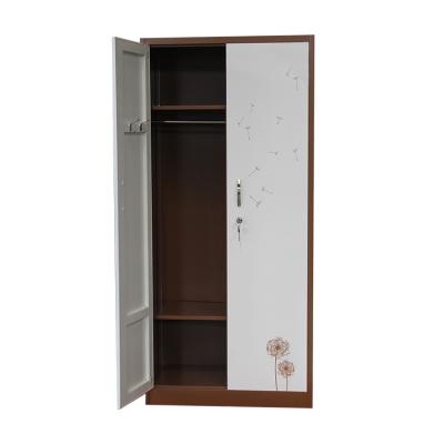 China (Other) adjustable steel cabinet with 2 swing door and pattern metal wardrobe for sale