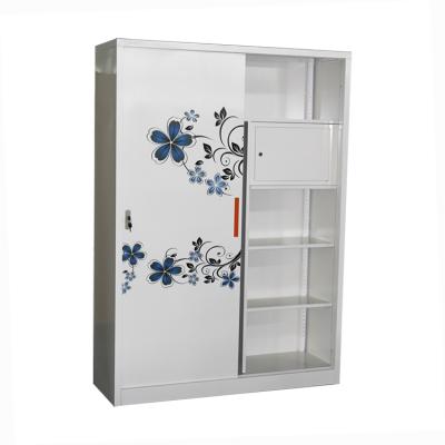 China Simple modern sliding door wardrobe adjustable hot sale (other) panel wardrobe storage cabinet for sale