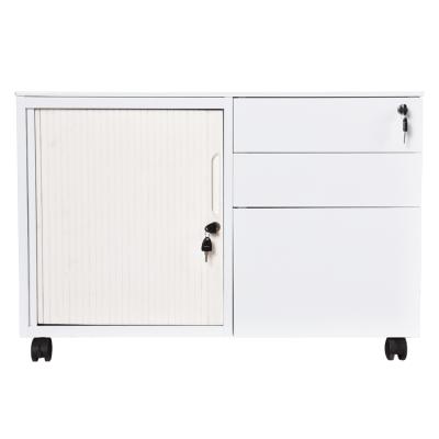 China (Height) Adjustable Drawer Pullers Rolling Door Metal Customized 3 Drawer Mobile Filing Cabinet for sale