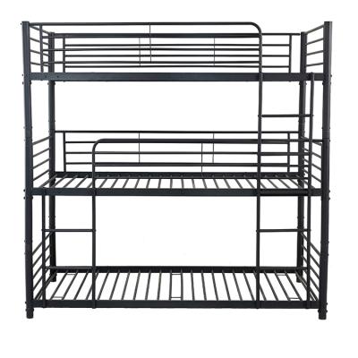 China Three (Size) Metal Triple Adjustable Bunk Bed Easy Set Of 3 Layer Triple Boarding Beds For Dorm Of 3 Tier Loft Bunk Bed for sale