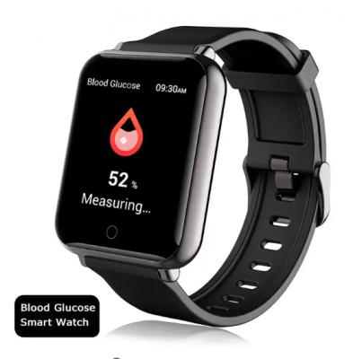 China Digital Non Invasive Blood Sugar Glucose Meter Monitor Wrist Smartwatch for sale