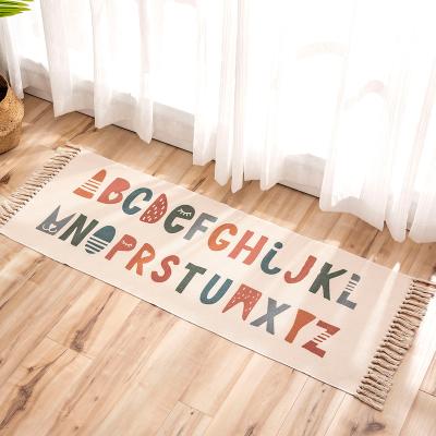 China Washable Direct Selling Online Letter Blanket Retro High Standard 45% Cotton Blankets for sale