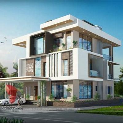 China Modern three bedroom prefab villa with elevation for sale