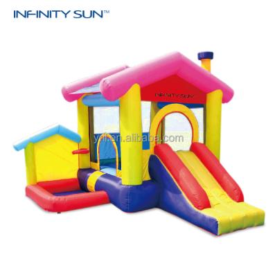 China Age 3~12 Wholesale Children's PVC Inflatable Castle House Bouncer Slide With Pool for sale