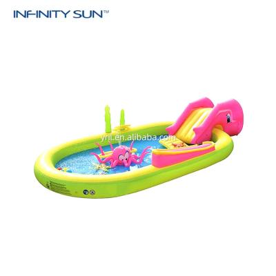 China Quick infl ation and attached to garden hose sea animal play pool/pool/inflatable game kids play pool for sale