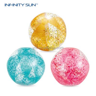 China Running Inflatable PVC /Glitter Sparkles Beach Ball for sale