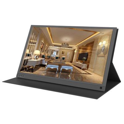 China Speaker usb monitor show computer 120hz lcd screen gaming laptop 15.6 inch usb type c 4k portable monitor with battery for sale