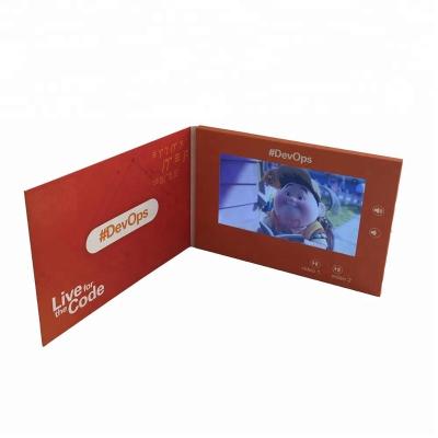 China Europe 7 Inch VCR Greeting Card LCD Greeting Brochure for sale