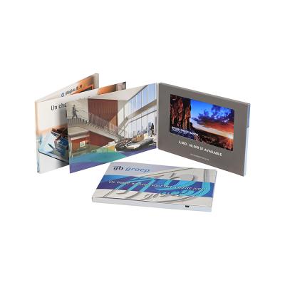 China Europe 7 Inch Screen Video Brochure Chinese Homemade LCD Advertising Cardboard for sale