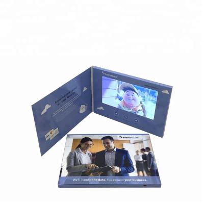 China Custom Europe 7 inch LCD Video Greeting Brochure Card and Gift Box for Luxury Wedding Invitations for sale