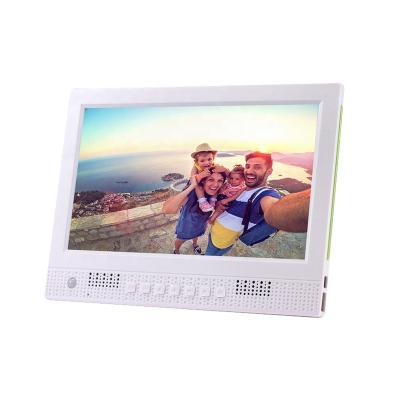 China Popular Video Clock 10 Inch LCD Photo Picture Frame Screen With Battery Operated for sale