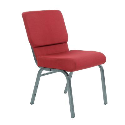 China Eco - Friendly Strong Cheap Stackable Metal Frame Hotel Banquet Chairs With Red Covers for sale