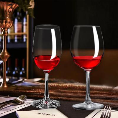 China Modern custom logo high quality lead free red wine glass, clear restaurant red wine glasses, long stem goblet white red wine glass for sale