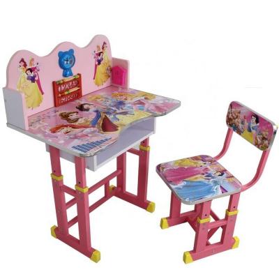 China Adjustable Height Height Adjustable Children Study Desk And Chair Set For Students With Lamp Drawers Portable Different Colors Cardboard Household for sale