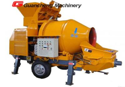 China JZC350 A Sliding Hopper concrete mixer truck with pump , Large Water / Diesel concrete pump for sale