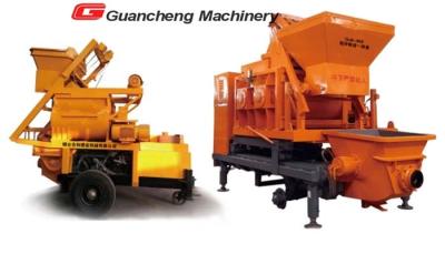 China Twin Shaft Mobile concrete mixer pump trailer  for construction for sale