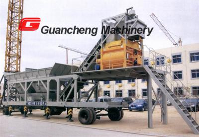 China Mini Mobile Concrete Plant / Mobile Batching Plant With 18. 5 Kw Mixing System Power for sale