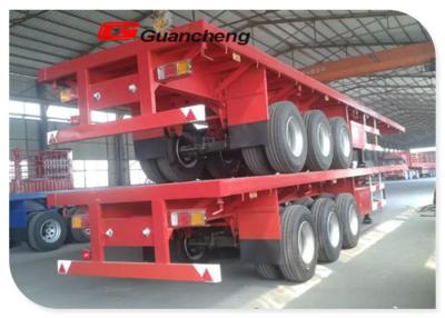 China Equipo plano del remolque del árbol los 40ft del acero de carbono 2/remolques semi planos en venta