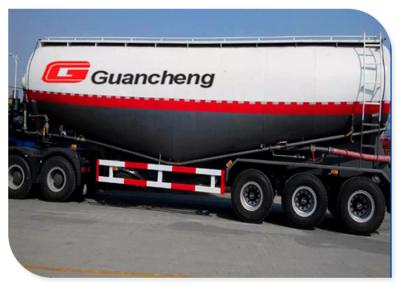 China Semi Aanhangwagen 3 van het V-vorm40cbm Bulkcement As met Chassis de Met grote trekspanning van het het Mangaanstaal van Q345 Te koop