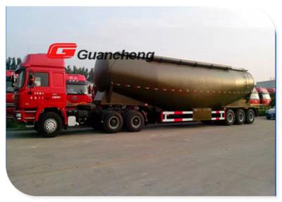 China Large Volume Cement Bulker Trailer , Durable Tri - Axle Cement Tanker Trailer for sale