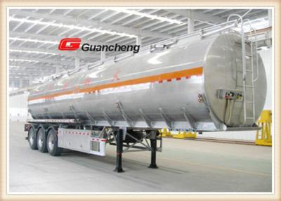 China 3 Axle Stainless Steel Tanker Trailers , 42 Cbm Fuel Tanker Semi Trailer for sale