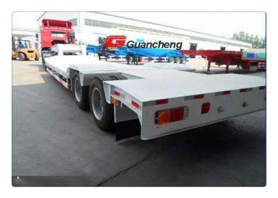 China Heavy equipment transport Low Bed Semi Trailer 40ft gooseneck container trailer for sale