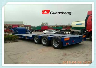 China Tri Axles Gooseneck 60 Ton Lowboy Equipment Trailers / Low Loader Trailers With Ladder for sale