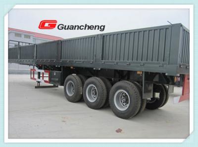 China Heavy truck Cargo Semi Trailer , 60t 2 axle side wall flatbed equipment trailers for sale