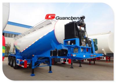 China Durable Flyash Tanker Cement Tank Trailer Tri - Axle Bulk Cement Tank Trailer for sale