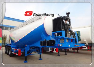 China Bulk Cement Transport Tanker Stainless Steel Tanks 3 Axle Bulk Semi Trailer for sale