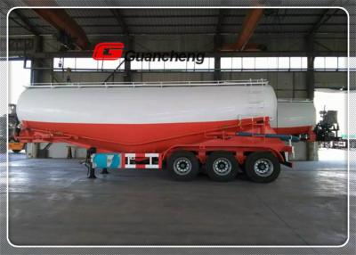 China Tri Axle Cement Tank Stainless Steel Tanker Trailers , Cement Bulk Carrier Truck for sale