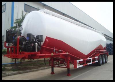 China 3 Axles Dry Bulk Cement Trailers , Leaf Spring Suspension Cement Bulk Truck for sale