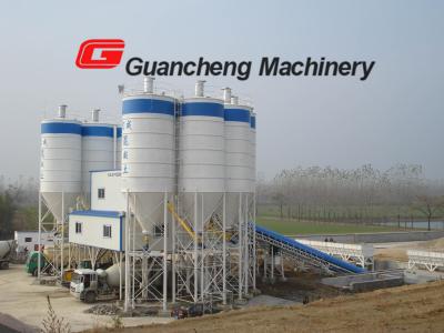 China Sistemas de tratamento por lotes concretos automatizados totalmente automático 1000L do controle que descarregam o volume à venda