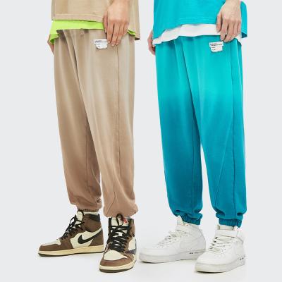 China Amazon sale hot spring anti-pilling clothes unisex streetwear fashion gradient design custom 2022 sweatpants plus size men's trousers and pants for sale