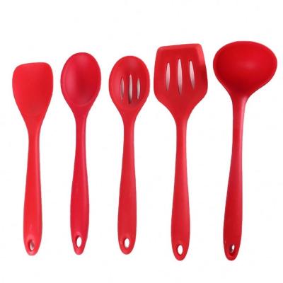 China Hot Viable Selling 100% Food Grade 5pcs Silicone Utensils and Kitchen Tool Kits for sale