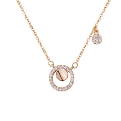 China Luxury CLASSIC 1230 Woman Necklace Wedding Valentine Diamond Crystal Necklace Rose Gold Couple Necklace For Woman for sale