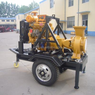 China Irrigation And Agriculture Diesel Engine Water Pump Set With Trailer for sale