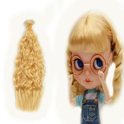 China Jerry Curl Screw Curly Hair Extensions For All Dolls Hair Wigs DIY Patches BJD Wavy Curly Doll Crochet Marley Braid Hair for sale