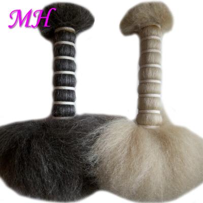 China No Shedding Washed Straight Yaks Tianzhu Body / Tail Black / White Hair For Wigs / Weave for sale