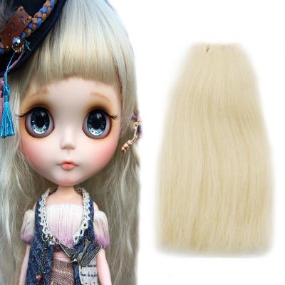 China Single Drawn Cartoon Toy 30*200cm Curly Screw Hair Extensions For All DIY Dolls Hair Wigs Fiber Hair Wefts Heat Resistant Camel Wefts for sale