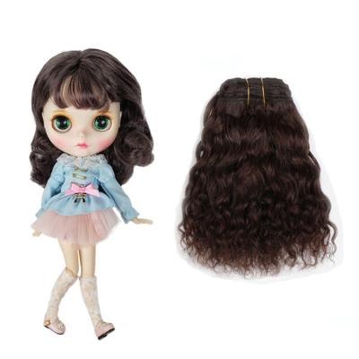 China Jerry Curl Hot Selling Cheap White Mohair Weft Angora Goat Wefts Hair Extension For Dressing Doll Hair Blythe Doll Hair for sale