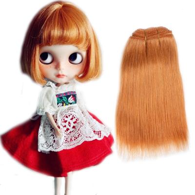 China Smooth like hair wholesale real hair for dolls artificial mohair for doll hair goat hair single machine drawn wool goat hair weft dolls for sale