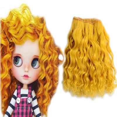 China Cartoon Toy New Arrival Monofilament Doll Hair Nylon Goat Hair Weft Dolls Pick Natural Goat Pulled Weft Wig For Doll for sale