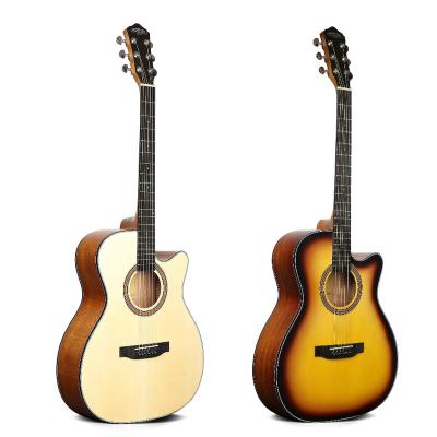 China Flawless Caravan Music 40 Inch Matte Cut Natural Color Acoustic Guitar For Wholesale for sale