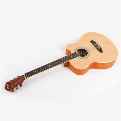 China Linden Spruce Top Laminate 40 Inch Cutaway Acoustic Guitar Made in China for Present Level Users for sale