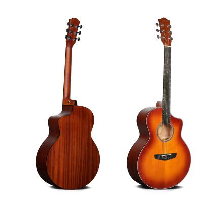 China Solid Fir 6 String 40 Inch Acoustic Guitar China Brand Solid Spruce Top Factory for sale