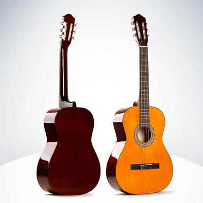 China Basswood Musical Instruments OEM Cheap Basswood 39inch Top Classical Guitar for sale