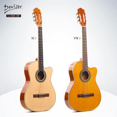 China Impeccable Chinese Handmade Inventor L-330 39 Inch Slim Body Classical Guitar for sale